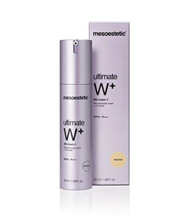 Ultimate W+ Bb Cream - Medium Tone - Spf 50 High Protection Uva & Uvb - Anti Aging - Anti Wrinkle Cream By Mesoestetic