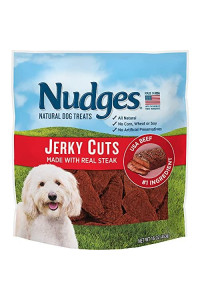 Nudges Natural Dog Treats Jerky Cuts Made with Real Steak
