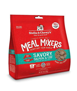 Stella & Chewys Freeze-Dried Raw Savory Salmon & Cod Meal Mixers Dog Food Topper, 8 oz. Bag