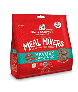 Stella & Chewys Freeze-Dried Raw Savory Salmon & Cod Meal Mixers Dog Food Topper, 3.5 oz. Bag