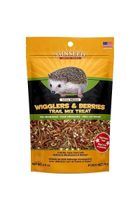 Sunseed 36035 Vita Prima Hedgehog Treat - Wigglers & Berries Trail Mix, 2.5oz