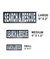 Set of 2 Reflective Search & Rescue Patches for Service Dog Harnesses & Vests. (Medium 4 X 1.5)