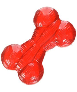 Ethical Pets Dog 54005 Play Strong Rubber Bone Dog Toy Red, Large (54005)