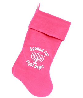 Mirage Pet Products Spoiled for Days Screen Print Velvet Pink christmas Stocking