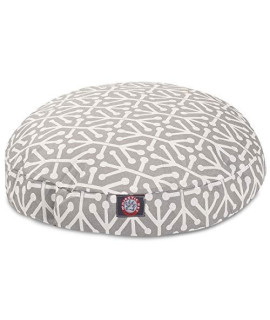 gray Aruba Small Round Indoor Outdoor Pet Dog Bed With Removable Washable cover By Majestic Pet Products
