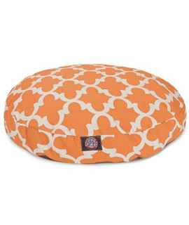 Peach Trellis Small Round Indoor Outdoor Pet Dog Bed With Removable Washable cover By Majestic Pet Products