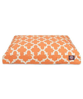 Peach Trellis Medium Rectangle Indoor Outdoor Pet Dog Bed With Removable Washable cover By Majestic Pet Products