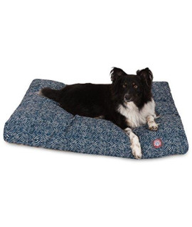 Teal Native Rectangle Indoor Outdoor Pet Dog Bed With Removable Washable cover By Majestic Pet Products Navy Blue X-Large