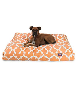 Peach Trellis Extra Large Rectangle Indoor Outdoor Pet Dog Bed With Removable Washable cover By Majestic Pet Products