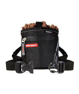 EzyDog SnakPak Wearable Dog Treat Bag Training Pouch with Belt (Black)