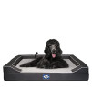 SEALY Lux Pet Dog Bed | Quad Layer Technology with Memory Foam, Orthopedic Foam, and Cooling Energy Gel. Machine Washable Cover. Modern Gray, X-Large