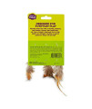 Petco Brand - Leaps & Bounds Safari Mice Cat Toys with Catnip, Pack of 3, 5 in, Assorted