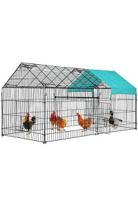 BestPet 87 x 41Large Metal Chicken Coop,Chicken Run Cage Pens Crate Rabbit Cage Enclosure Pet Playpen Exercise Pen with Waterproof and Anti-Ultraviolet Cover for Outdoor Backyard Farm