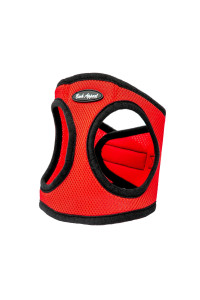 Bark Appeal Step-in Dog Harness, Mesh Step in Dog Vest Harness for Small Medium Dogs, Non-choking with Adjustable Heavy-Duty Buckle for Safe, Secure Fit - (XS, Red)
