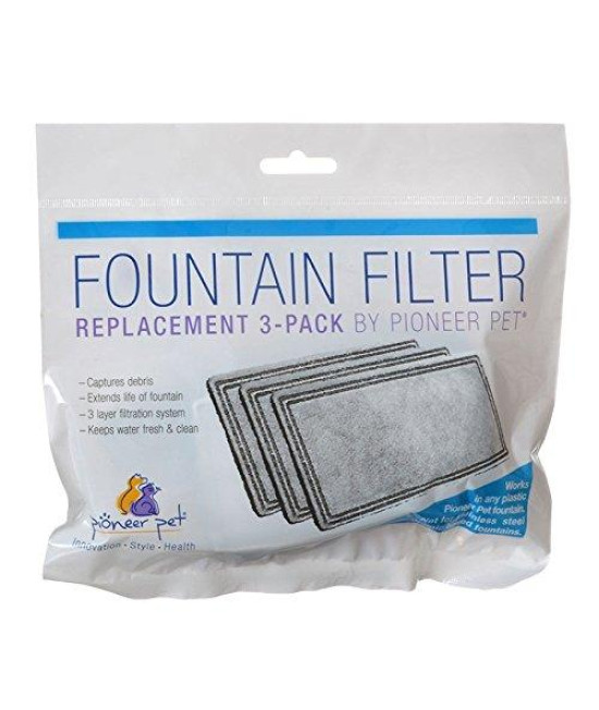Pioneer Replacement Filters for Plastic Raindrop and Fung Shui Fountains 3 Pack - Pack of 4