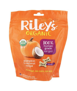 Rileys Organics - Human grade Organic Dog Treats - 5 oz - Resealable Bag (Variety Small Bone)