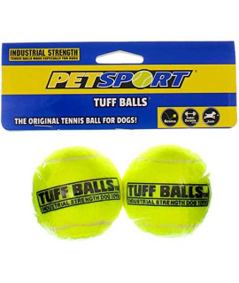 Petsport USA 70015 Tuff Balls Industrial Strength Tennis Balls 2 Count