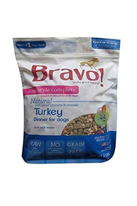 Bravo Homestyle Freeze Dried Dinner Turkey Food, 2 Lb