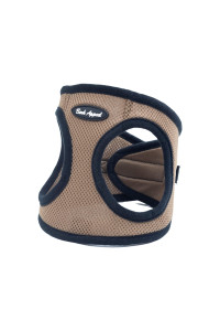 Bark Appeal Step-in Dog Harness, Mesh Step in Dog Vest Harness for Small Medium Dogs, Non-choking with Adjustable Heavy-Duty Buckle for Safe, Secure Fit - (XS, caramel Brown)