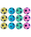 PETFAVORITES Foam Sponge Soccer Ball Cat Toy Interactive Cat Toys Independent Pet Kitten Cat Exrecise Toy Balls for Real Cats Kittens, Soft, Bouncy and Noise Free (12 Pack)