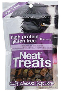 Vet One Neat Treats Soft Chews for Dogs - Veterinarian Formulated High Protein & Gluten Free Training Treat - Real Chicken - 4 oz