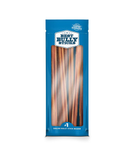 Best Bully Sticks 12 Inch All-Natural Bully Sticks For Dogs - 12A Fully Digestible, 100% Grass-Fed Beef, Grain And Rawhide Free 8 Oz