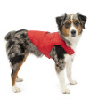 Kurgo Loft Dog Jacket - Reversible Fleece Winter coat - cold Weather Protection - Wear With Harness Or Additional Layers - Reflective Accents, Leash Access, Water Resistant - chili Redcharcoal, XS