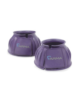 Shires Arma Over Reach Horse Bell Boots (Purple, Full)