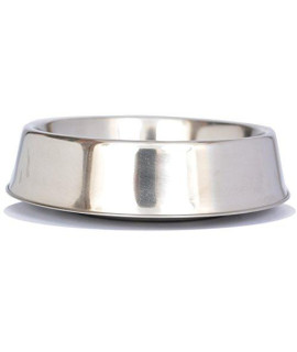 Iconic Pet 8 oz/ 1 Cup Anti Ant Stainless Steel Non Skid Pet Food/Water Bowl - Noise Free Ant Resistant Dog/Cat Feeding Bowl with Unique Design & Rubber Base Makes It an Elegant Ant Proof Dish