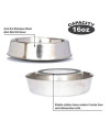 Iconic Pet 16 oz/ 2 Cup Anti Ant Stainless Steel Non Skid Pet Food/Water Bowl - Noise Free Ant Resistant Dog/Cat Feeding Bowl with Unique Design & Rubber Base Makes It an Elegant Ant Proof Dish