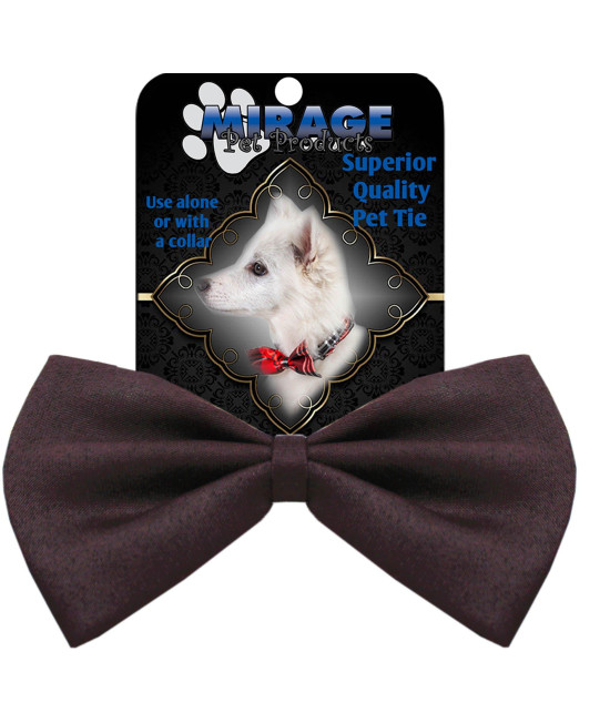 Mirage Pet Products 48-31 BR Plain Bow Tie Brown Small