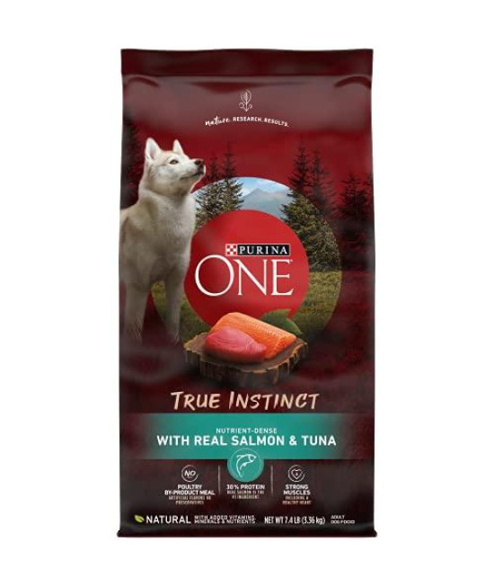 Purina ONE High Protein, Natural Dry Dog Food, True Instinct With Real Salmon & Tuna - 7.4 lb. Bag