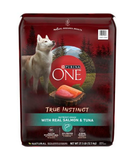 Purina ONE High Protein Natural Dry Dog Food, SmartBlend True Instinct With Real Salmon & Tuna - 27.5 lb. Bag