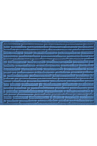 Bungalow Flooring Aqua Shield Broken Brick Medium Pet Mat, 17.5 x 26.5, Blue
