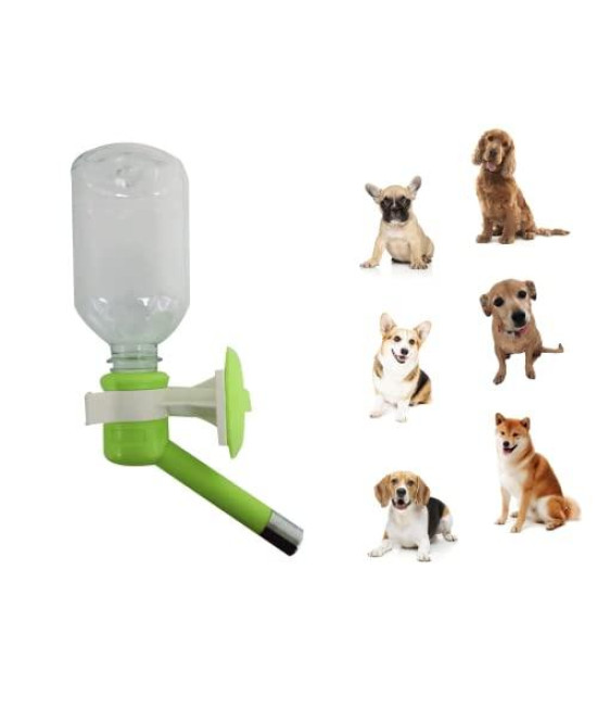 Choco Nose H590 Patented No Drip Dog Water Bottle, Small-Medium Sized Dog, Cat Water Feeder, Leak-Proof Pet Water Bottle, Mess-Free, Bpa-Free, 11.2 Oz / 330 Ml. Nozzle Diameter: 16Mm (Apple Green)