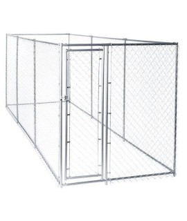 Lucky Dog 61528EZ 10 x 10 x 6 Heavy Duty Outdoor Galvanized Chain Link Dog Kennel Enclosure with 2 Configurations