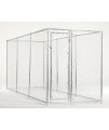 Lucky Dog 61528EZ 10 x 10 x 6 Heavy Duty Outdoor Galvanized Chain Link Dog Kennel Enclosure with 2 Configurations