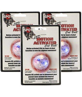 Ethical Pet 3 Pack of Motion Activated Cat Ball Cat Toys