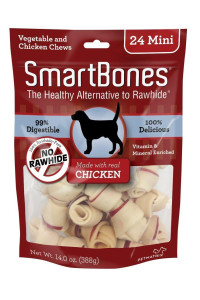 SmartBones chicken Dog Treat Set of 3] Size: Mini24-Pack