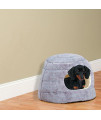 Slumber Pet Cuddler Beds - Soft and Ultra-Comfortable Beds for Cats and Small Dogs - 16D x 12H, Dove