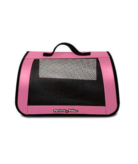 Perfect Petzzz Tote for Lifelike Stuffed Interactive Pet Dogs and Cats, Nylon and Mesh Toy Carrier for Pet Animals, Zippered Carrying Case Accessory (Pink)
