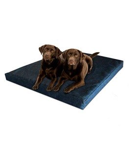 Pet Support Systems XXL Premium Dog Beds - gel Orthopedic Memory Foam - 100% Made in USA - Luxury Washable Pet Bed XX-Large 55x37x4.5 Blue Denim