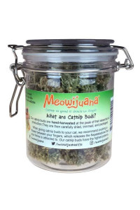 Meowijuana Dried Premium catnip Buds Organic High Potency cat Treats Perfect for cat Toys grown In the USA Feline and cat Lover Approved