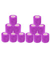 2 Inch Vet Wrap Tape Bulk (Purple) (Pack of 12) Self Adhesive Adherent Adhering Flex Bandage grip Roll for Dog cat Pet Horse