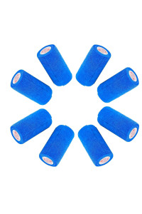 4 Inch Vet Wrap Tape Bulk (Blue) (Pack of 6) Self Adhesive Adherent Adhering Flex Bandage Grip Roll for Dog Cat Pet Horse
