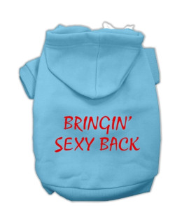 Mirage Pet Products Bringin Sexy Back Screen Print Pet Hoodies XX-Large Baby Blue