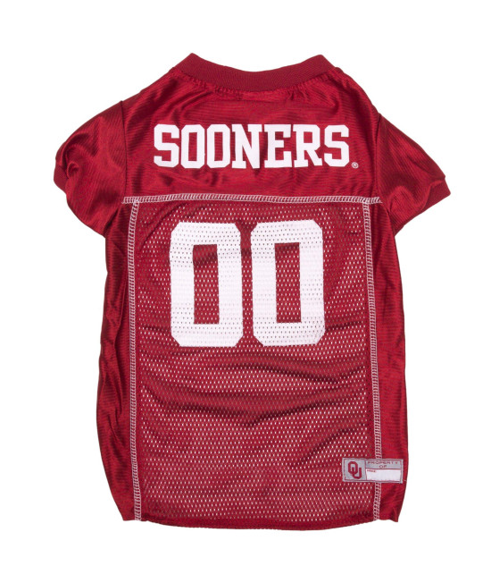 NcAA college Oklahoma Sooners Mesh Jersey for DOgS cATS, Large Licensed Big Dog Jersey with your Favorite FootballBasketball college Team