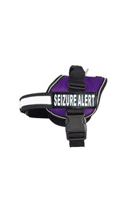 Doggie Stylz Seizure Alert Dog Vest Nylon no-Pull Dog Harness Comes with 2 Reflective Seizure Alert Interchangeable Patches. Fully Adjustable Reflective Straps with top Handle. XXS-XXL in 3 Colors.