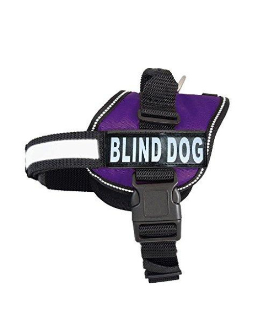 Blind Dog Nylon Dog Vest Harness. Purchase Comes with 2 Reflective Blind Dog pathces. Measure Your Dog Before Ordering