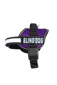 Blind Dog Nylon Dog Vest Harness. Purchase Comes with 2 Reflective Blind Dog pathces. Measure Your Dog Before Ordering